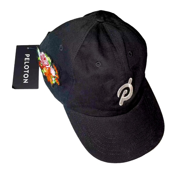 Peloton Accessories - NWT Peloton Asian Heritage Hat/Ball‎ Cap Black With Flower Patch Adjustable Back